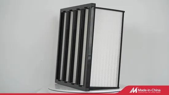 ABS Plastic Frame V Bank Air Filter for Clean Room